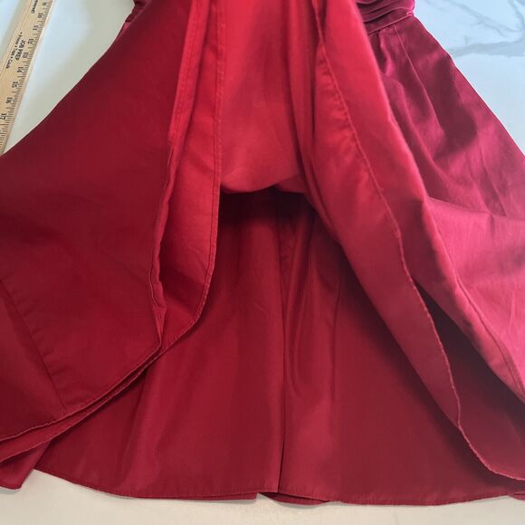 Davids Bridal Women's Red Sweetheart Neck Strapless Bridesmaid Cocktail Dress 8 - Picture 8 of 11